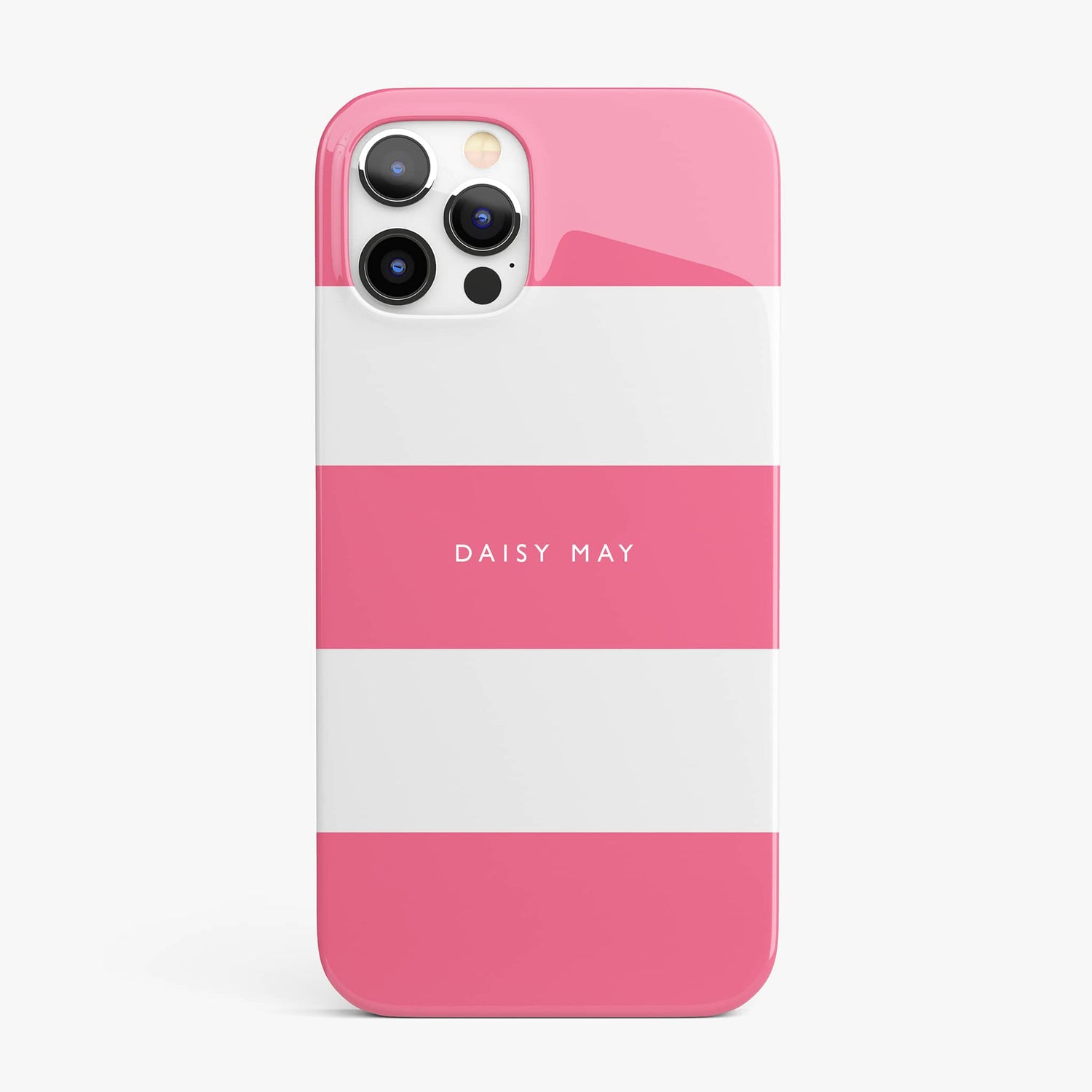 Pink Stripes Personalised Name Phone Case  Phone Case