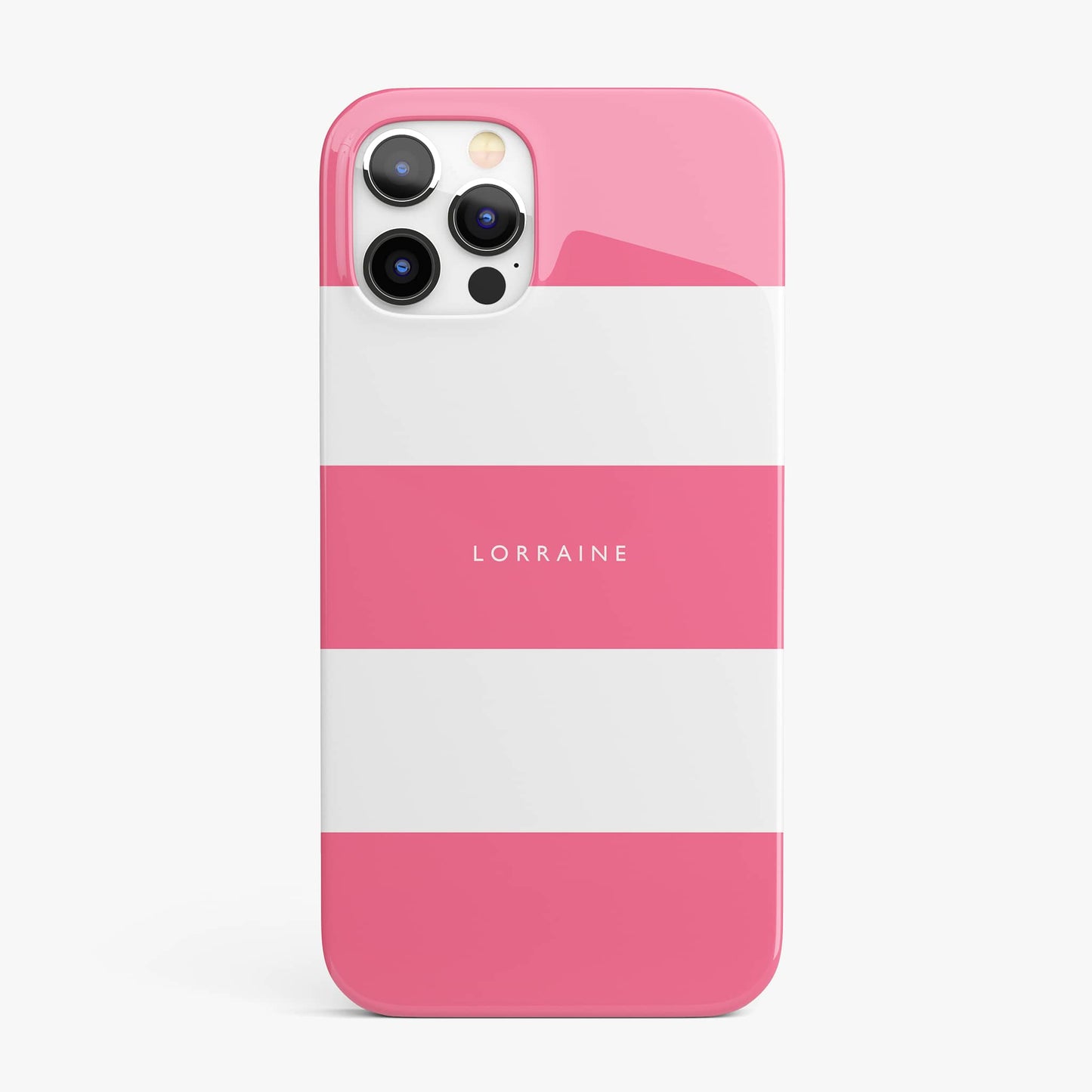 Pink Stripes Personalised Name Phone Case  Phone Case