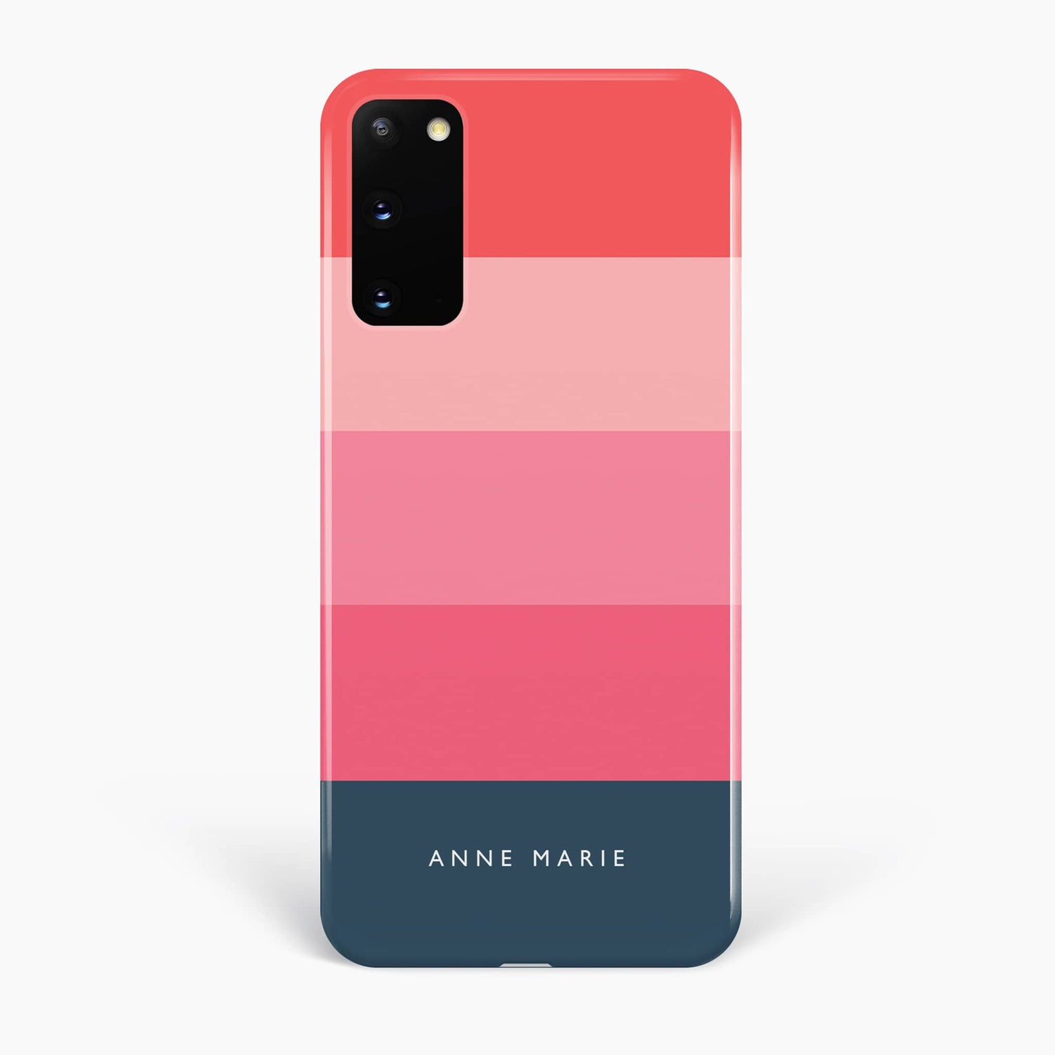 Pink and Navy Stripe Phone Case Samsung Galaxy S20 Phone Case