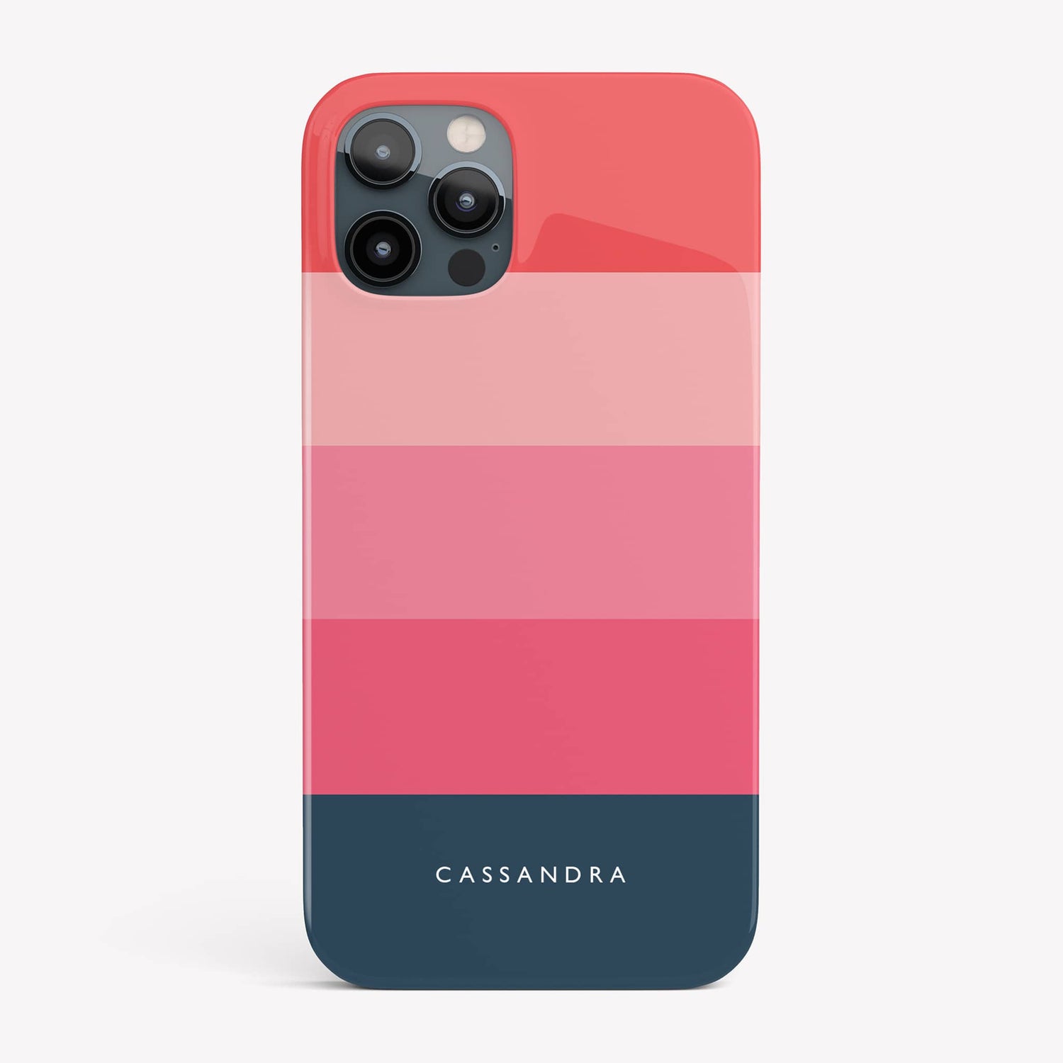 Pink and Navy Stripe Phone Case iPhone 13 Phone Case