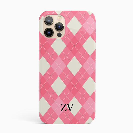 Pink Argyle Custom Phone Case iPhone 13 Phone Case