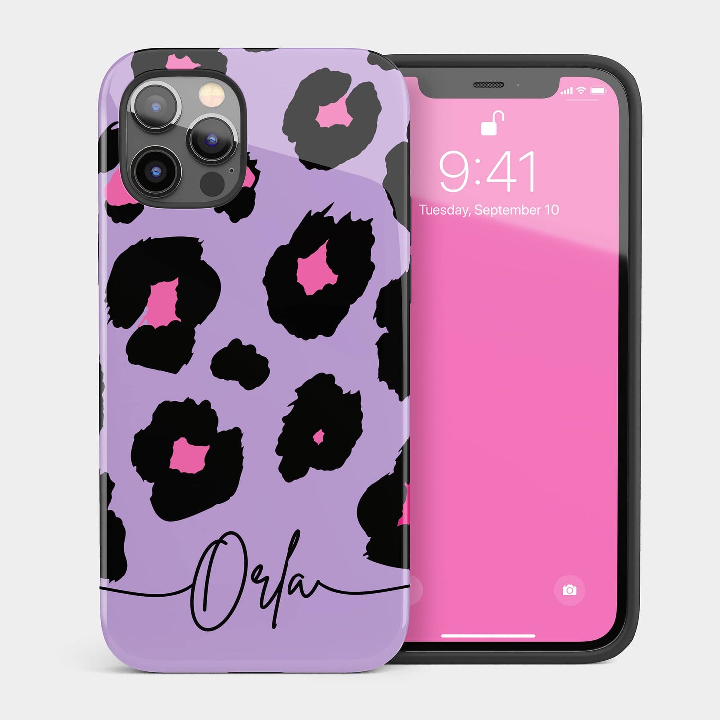 Purple Personalised Leopard Print Phone Case  Phone Case