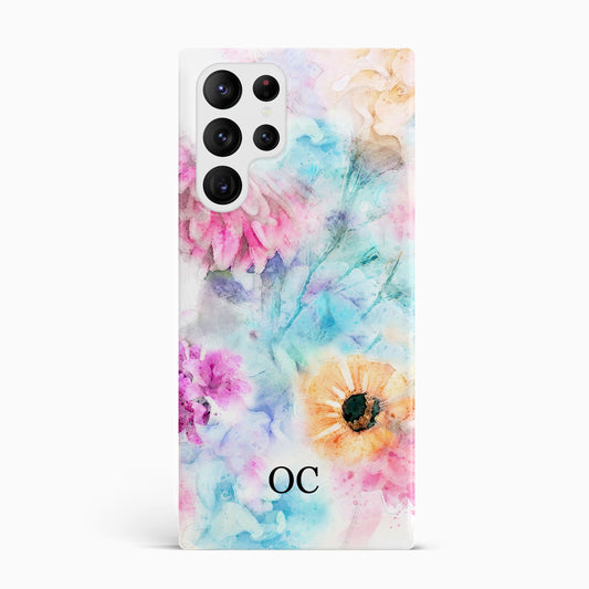 Rainbow Watercolour Floral Phone Case Samsung Galaxy S22 Ultra Phone Case