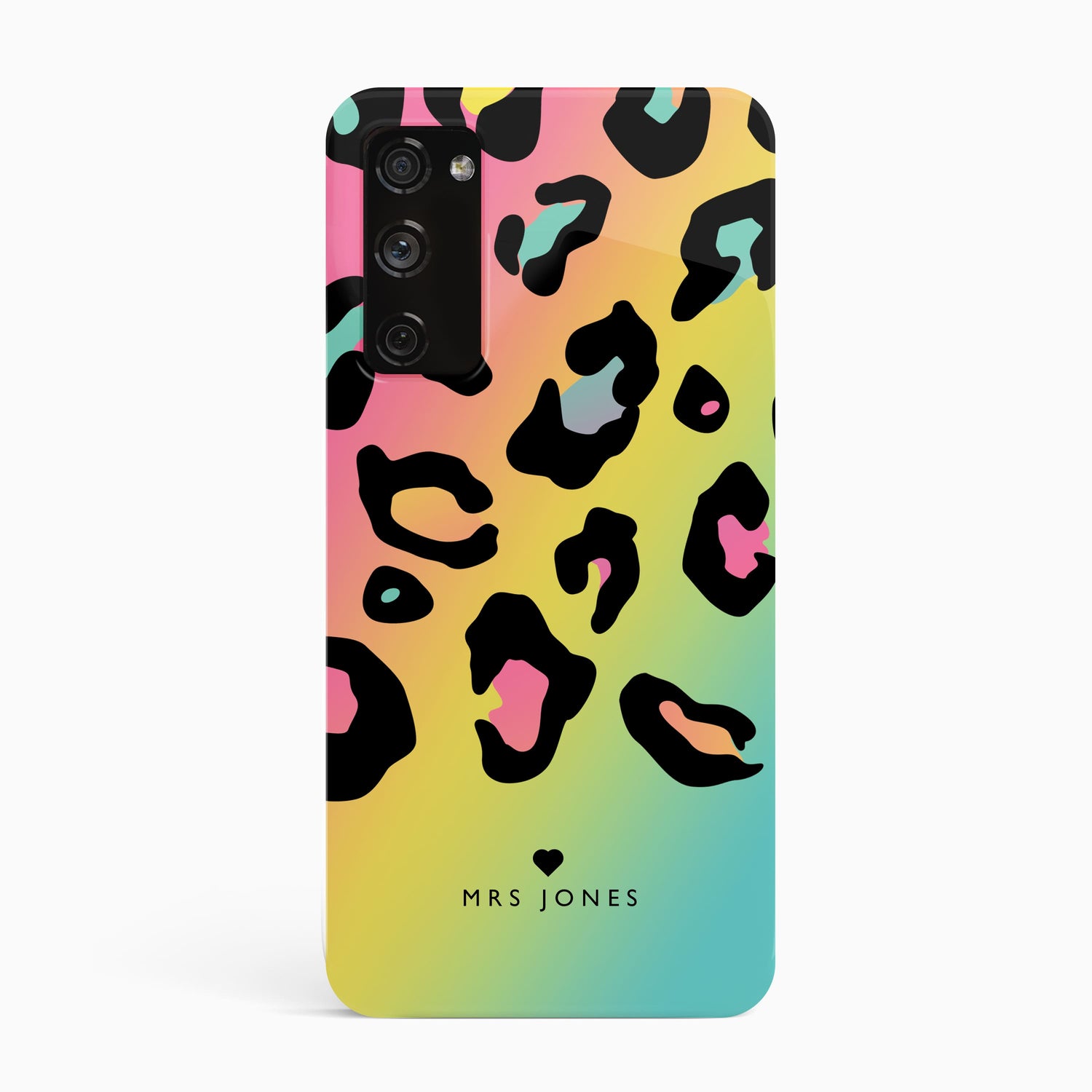 Rainbow Leopard Print Personalised Phone Case Samsung Galaxy S20 Phone Case