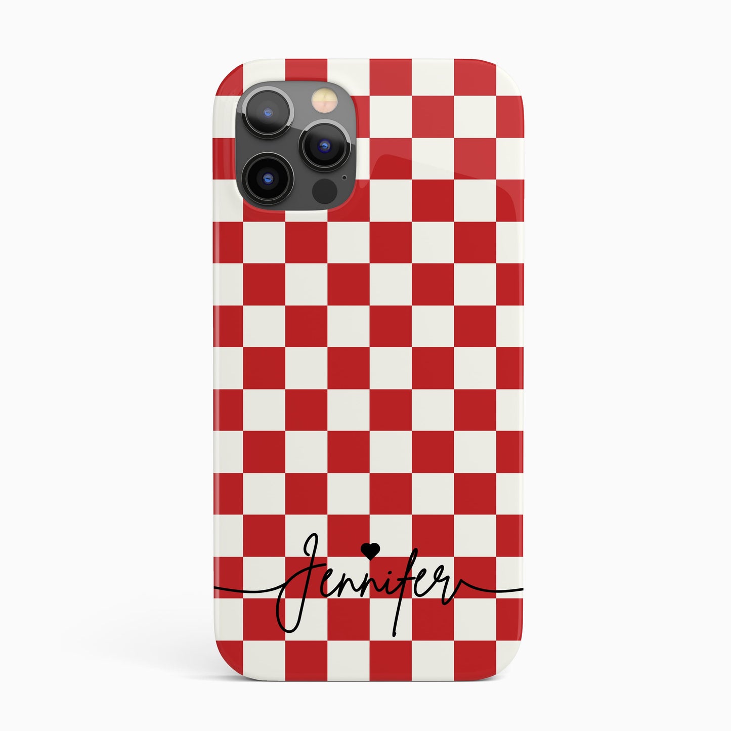 Red Checkerboard Personalised Phone Case iPhone 13 Phone Case