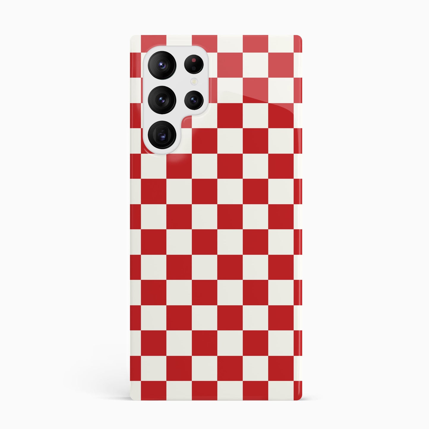 Red Checkerboard Phone Case Samsung Galaxy S22 Ultra Phone Case