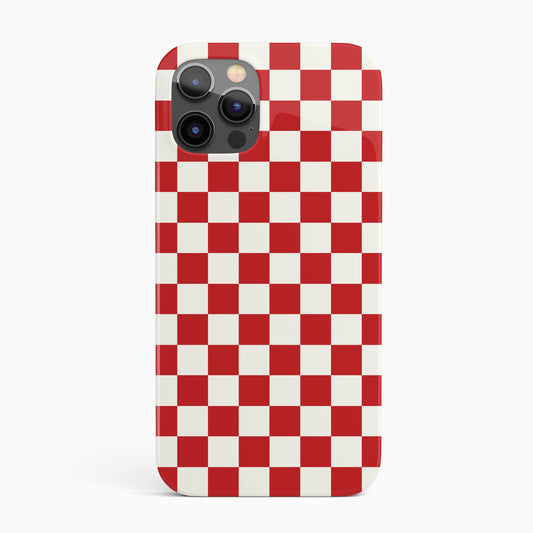 Red Checkerboard Phone Case iPhone 16 Phone Case