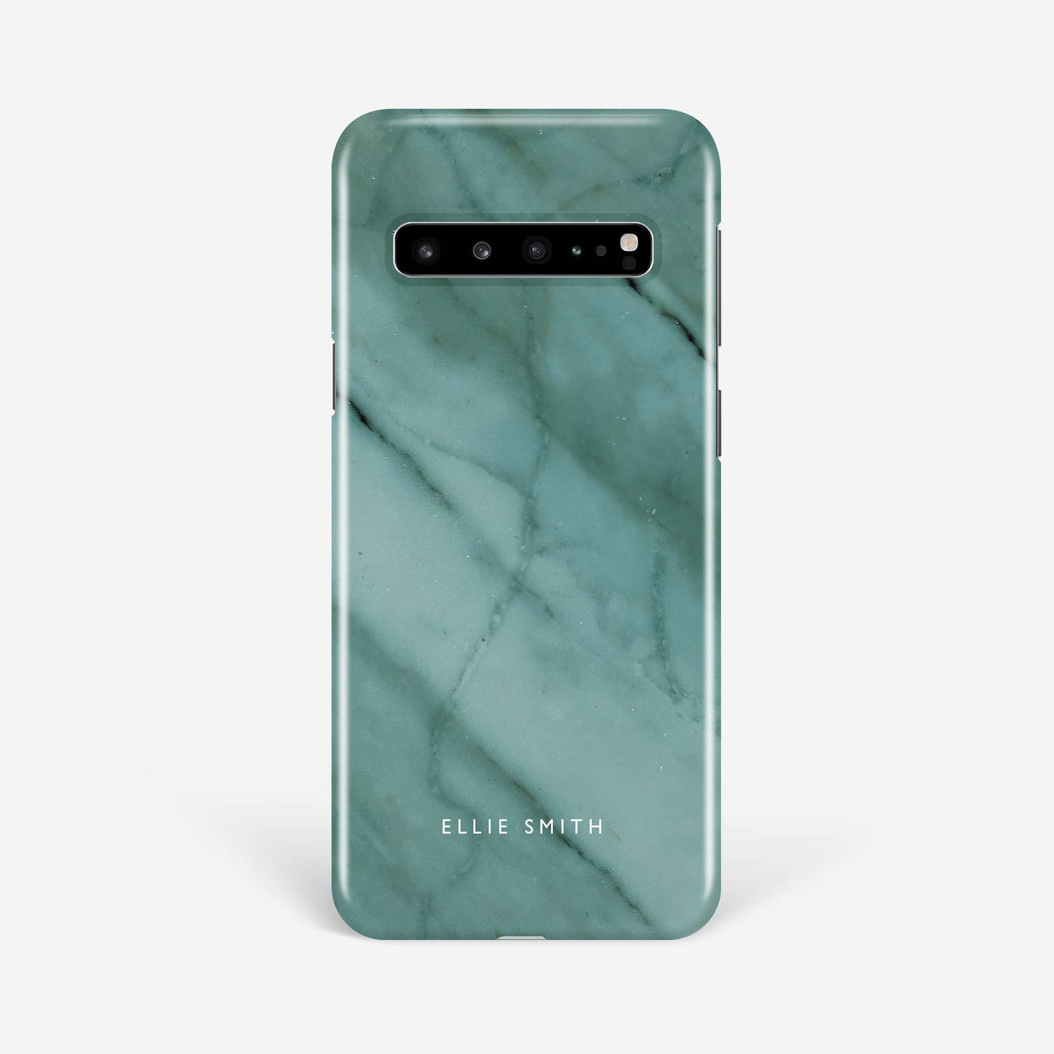 Teal Marble Personalised Name Phone Case Samsung Galaxy S10 Phone Case