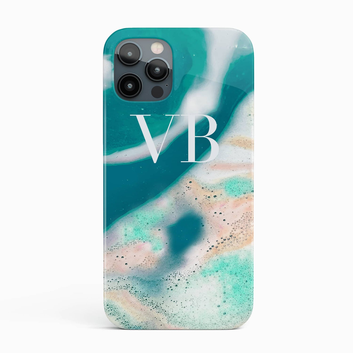 Tropical Marble Initials Phone Case  Phone Case
