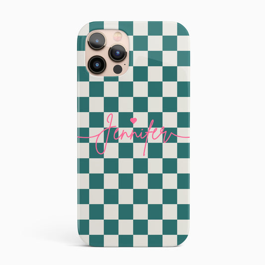 Personalised Contrast Check Phone Case iPhone 13 Phone Case