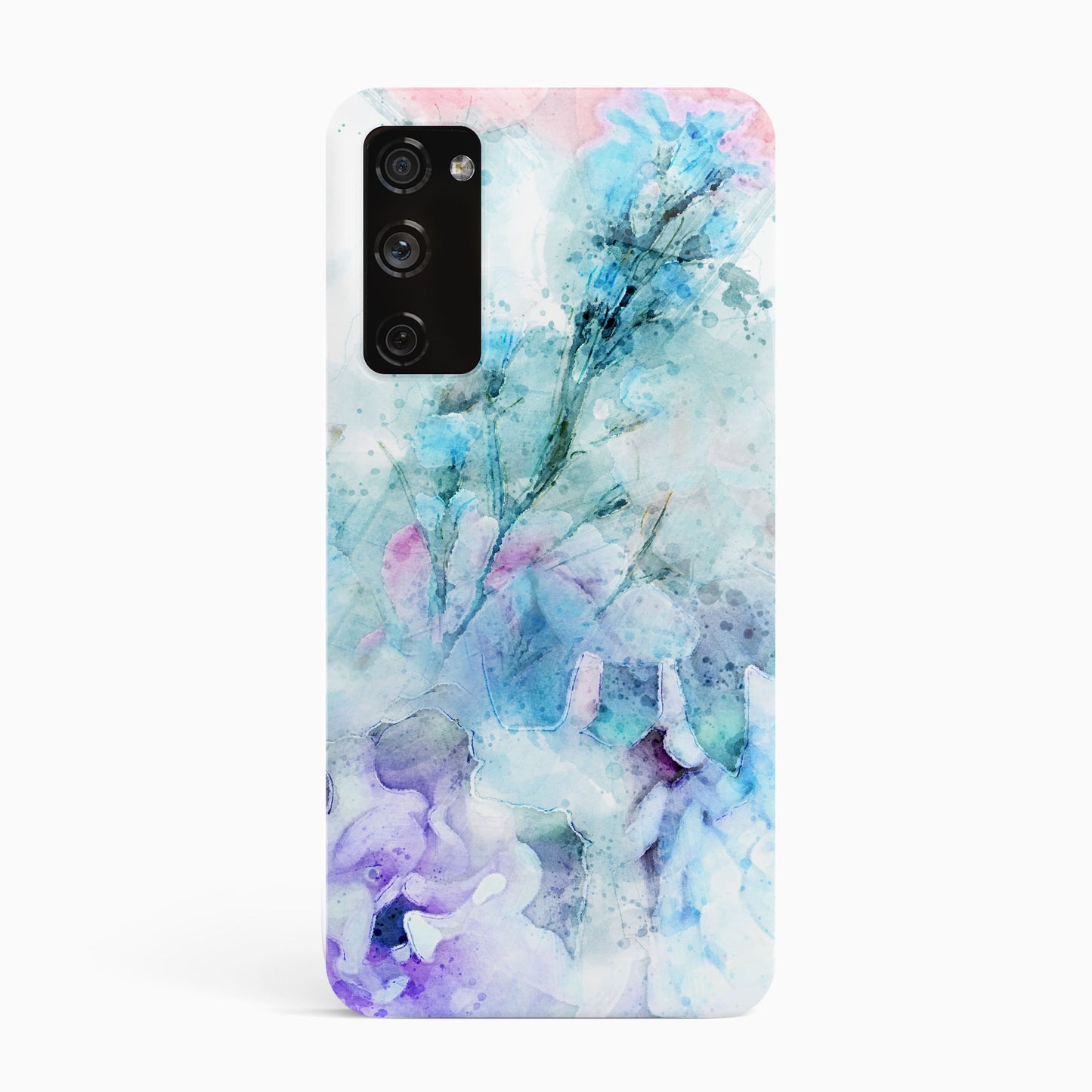 Blue Floral Marble Phone Case Samsung Galaxy S20 Phone Case