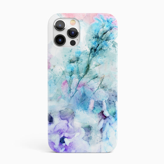 Blue Floral Marble Phone Case iPhone 13 Phone Case