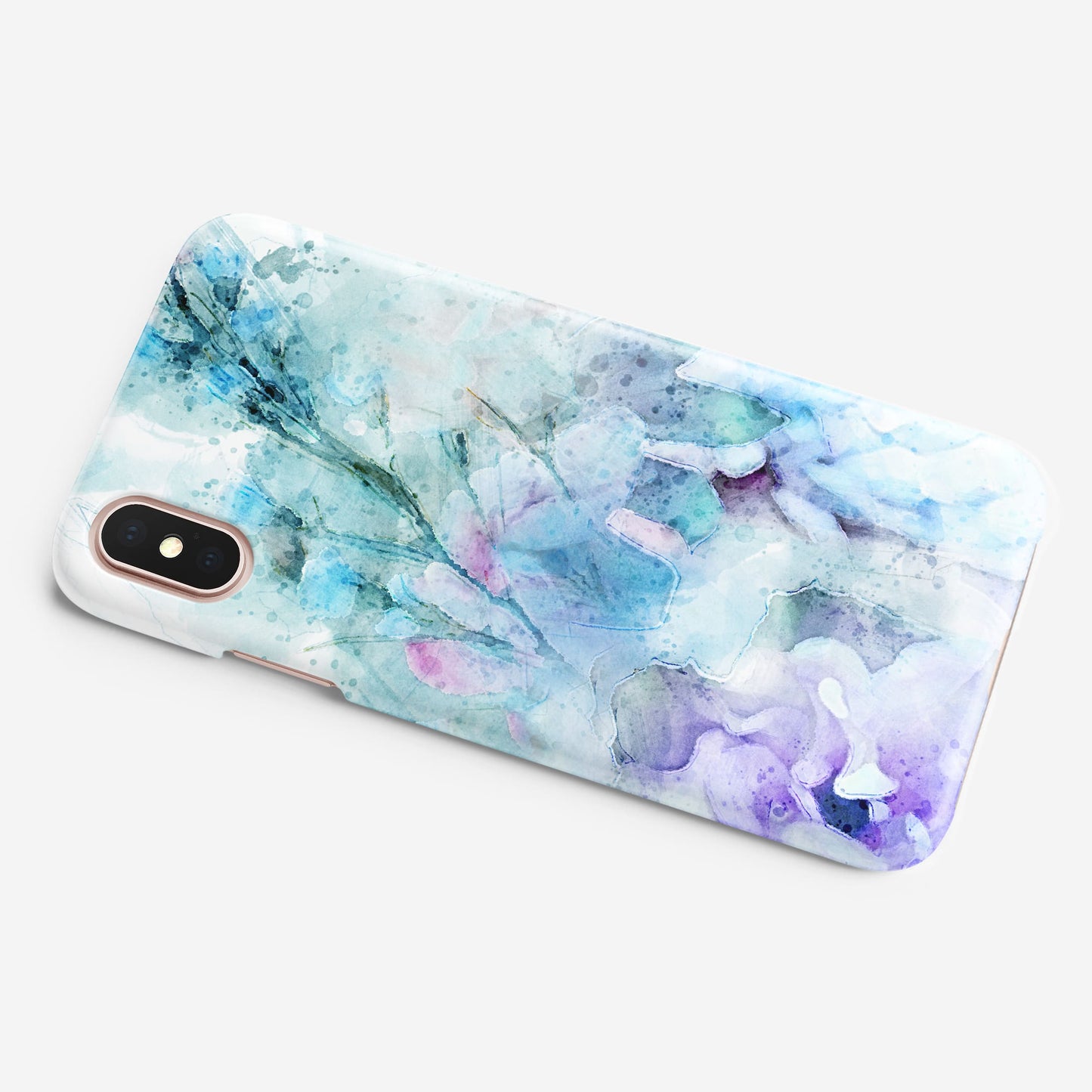 Blue Floral Marble Phone Case iPhone Xr Phone Case