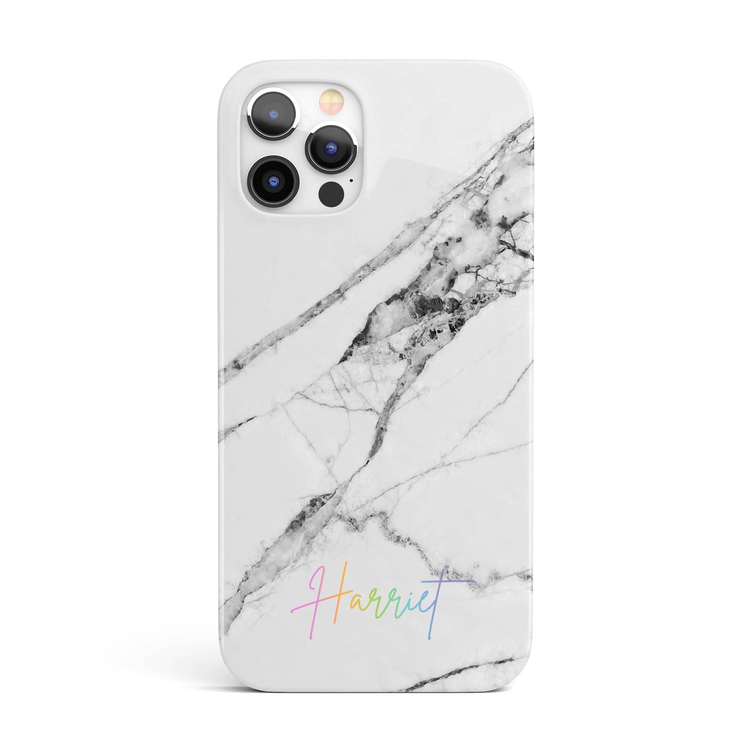 White Marble Custom Name Phone Case iPhone 13 Phone Case