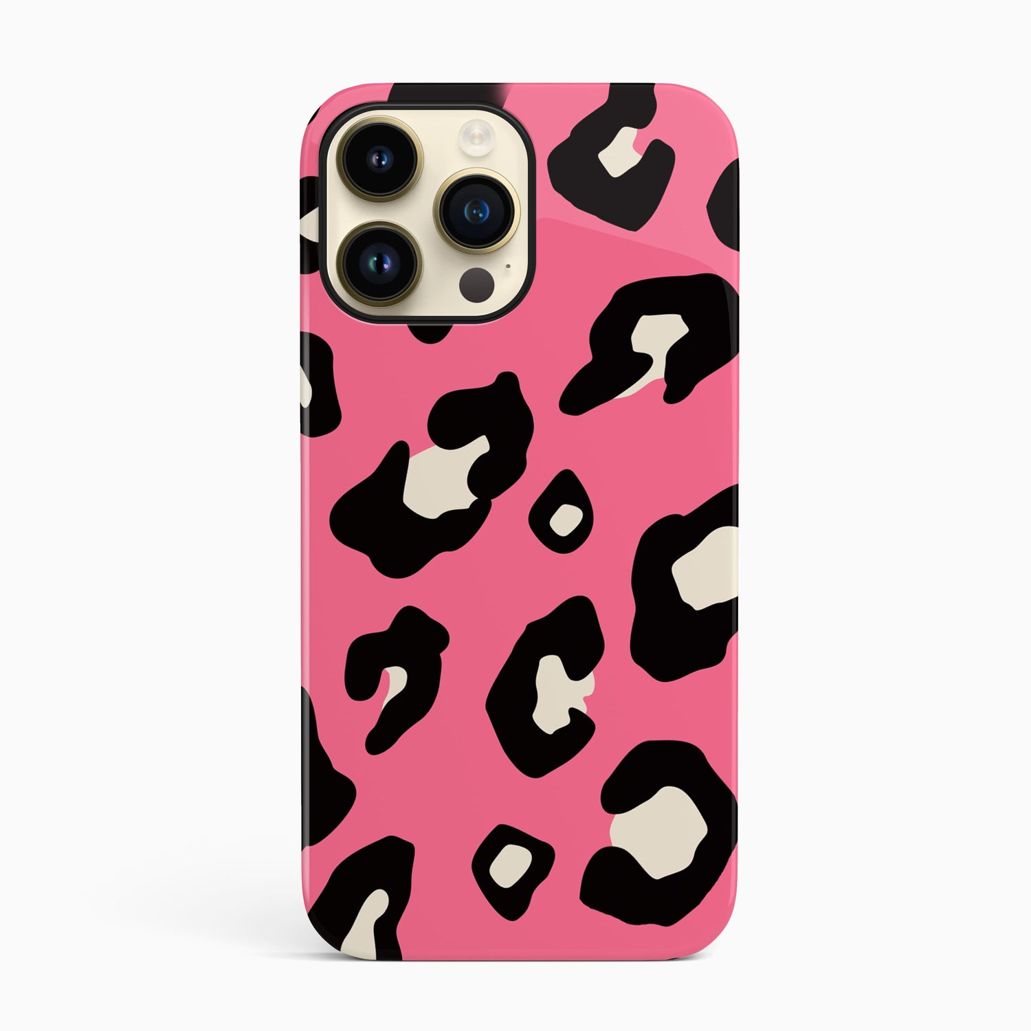 Pink Leopard Print Pattern Animal Spots Phone Case iPhone 14 Phone Case