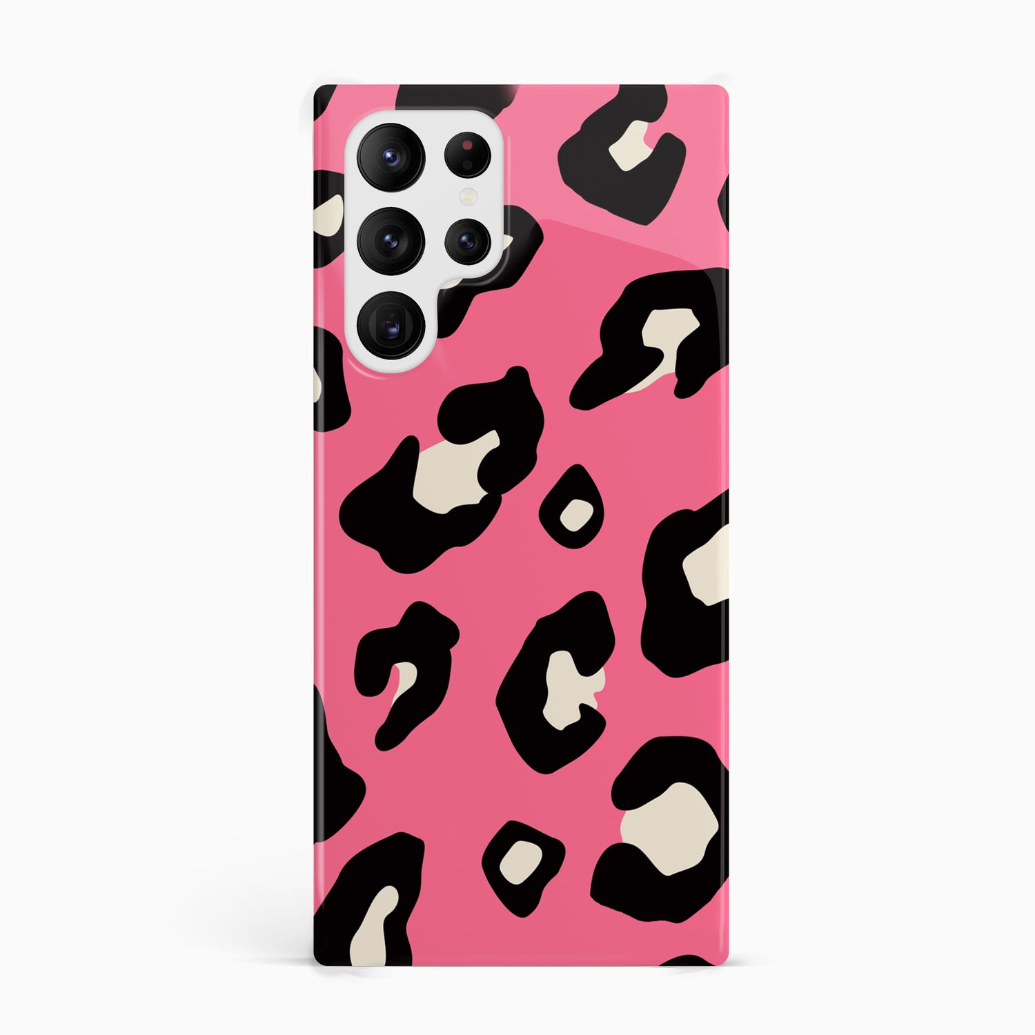 Pink Leopard Print Pattern Animal Spots Phone Case Samsung Galaxy S22 Ultra Phone Case