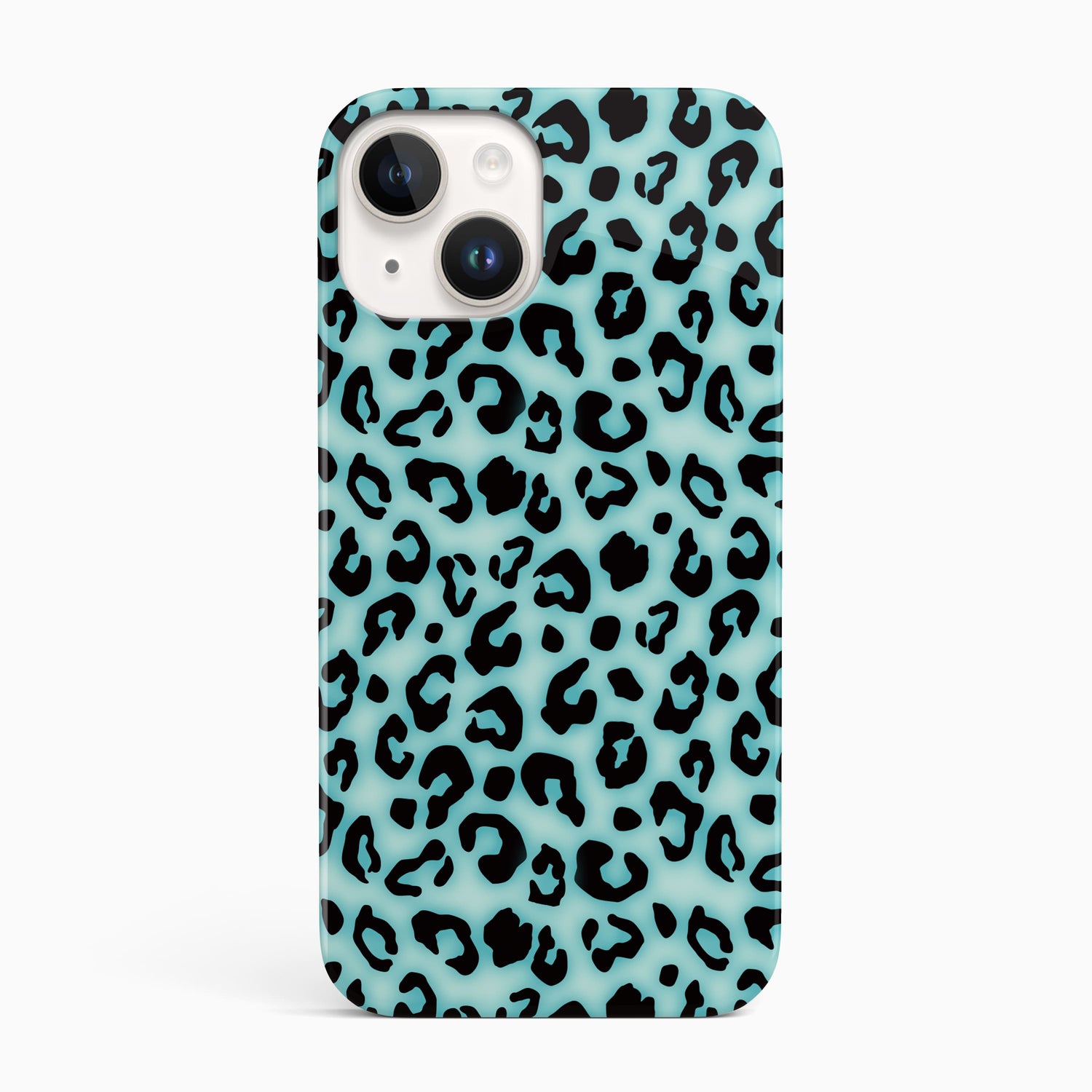 Blue Blush Leopard Print Phone Case iPhone 14 Phone Case