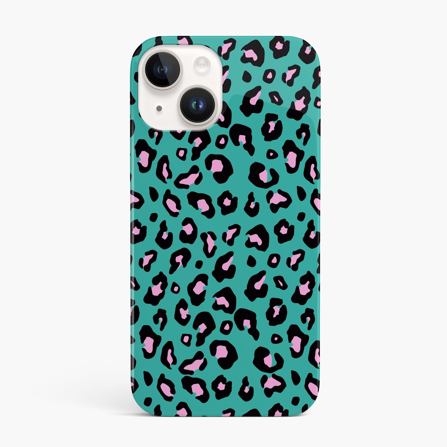 Blue and Pink Micro Leopard Print Phone Case iPhone 14 Phone Case