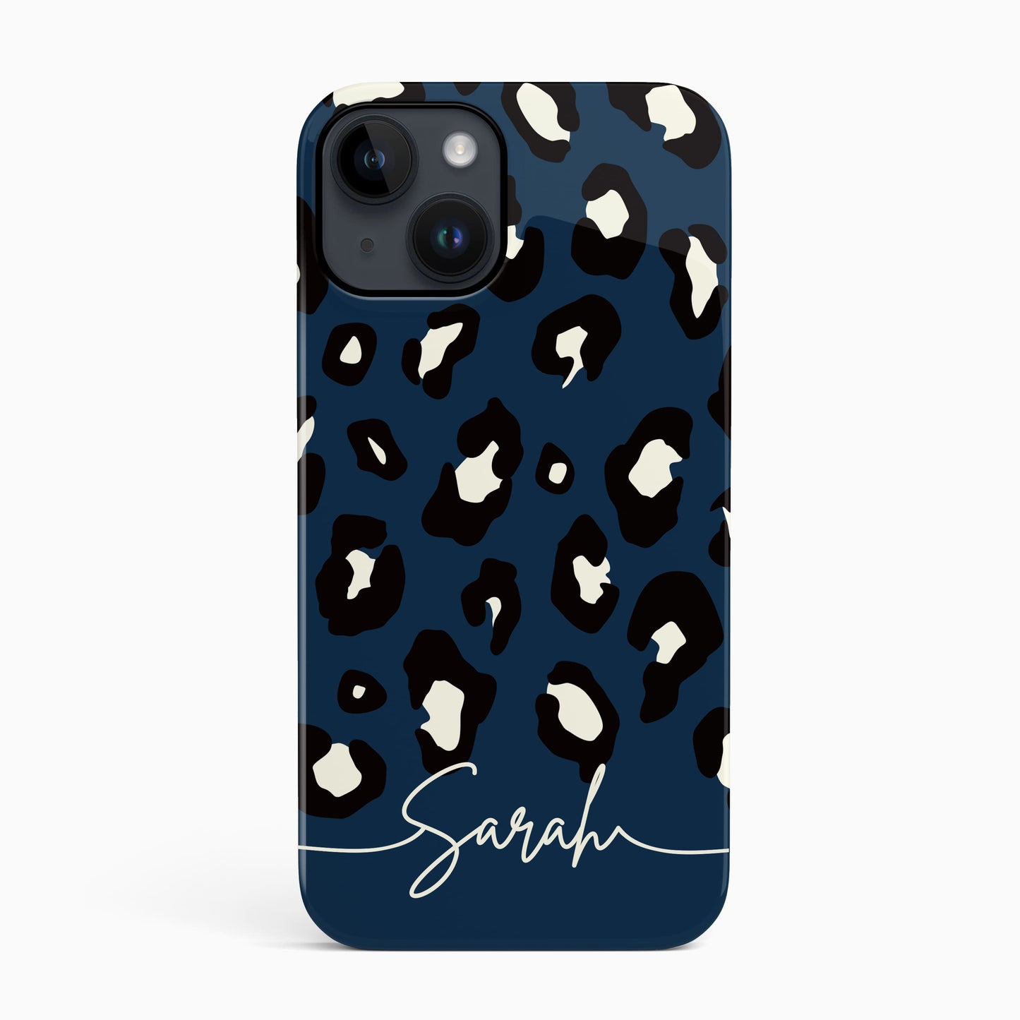 Dark Blue Custom Name Leopard Print Pattern Phone Case  Phone Case