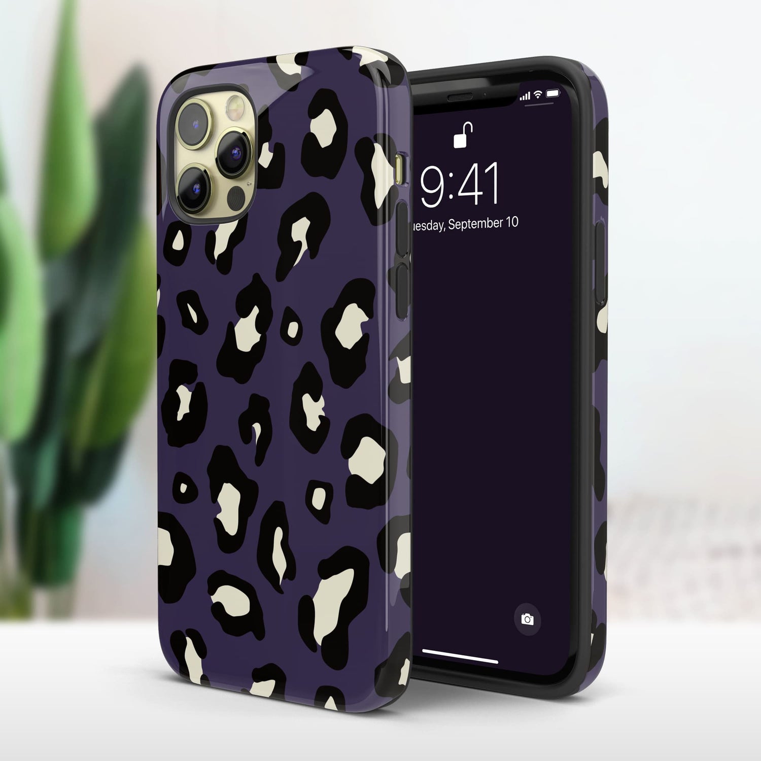 Dark Purple Leopard Print Spots Pattern Phone Case  Phone Case