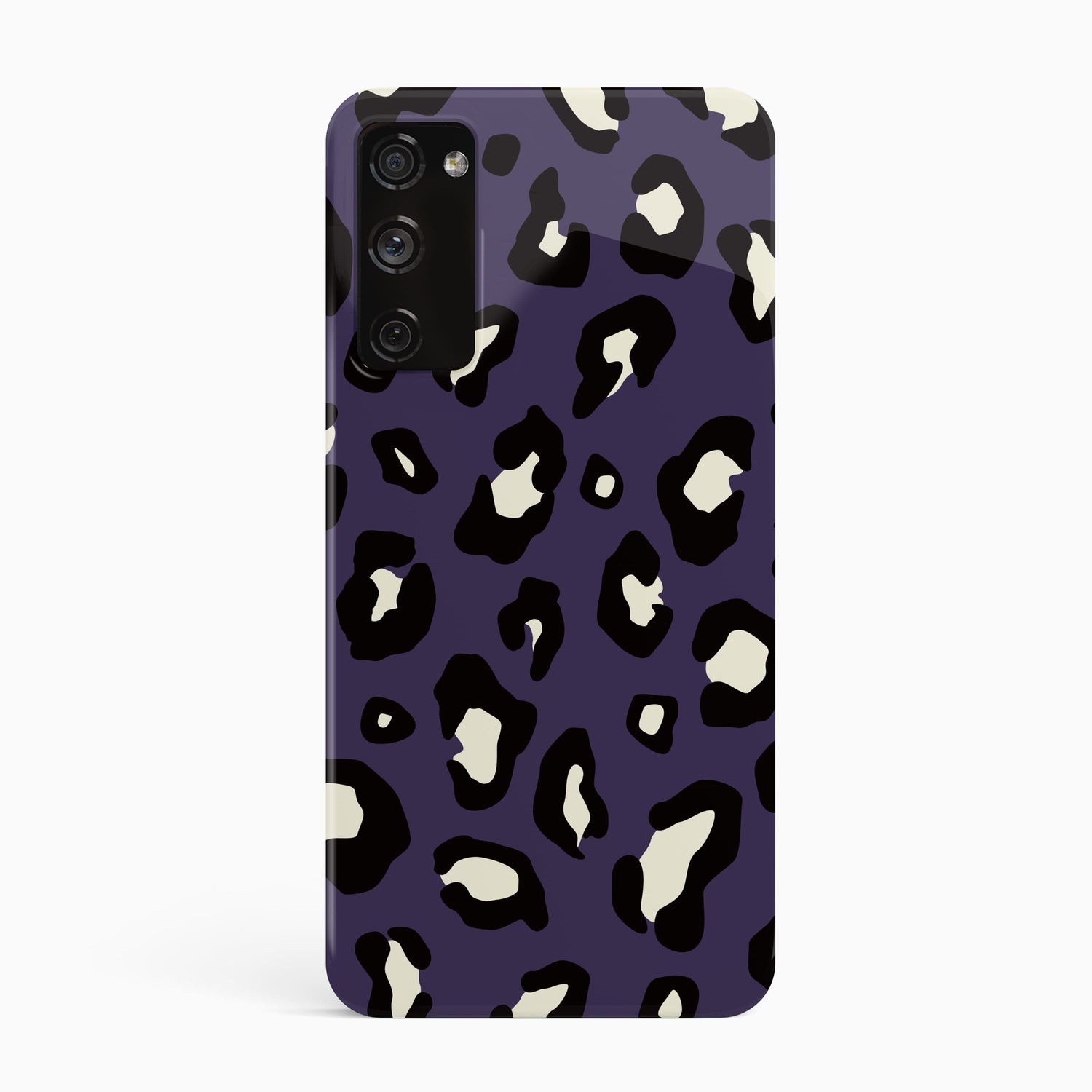 Dark Purple Leopard Print Spots Pattern Phone Case Samsung Galaxy S20 Phone Case
