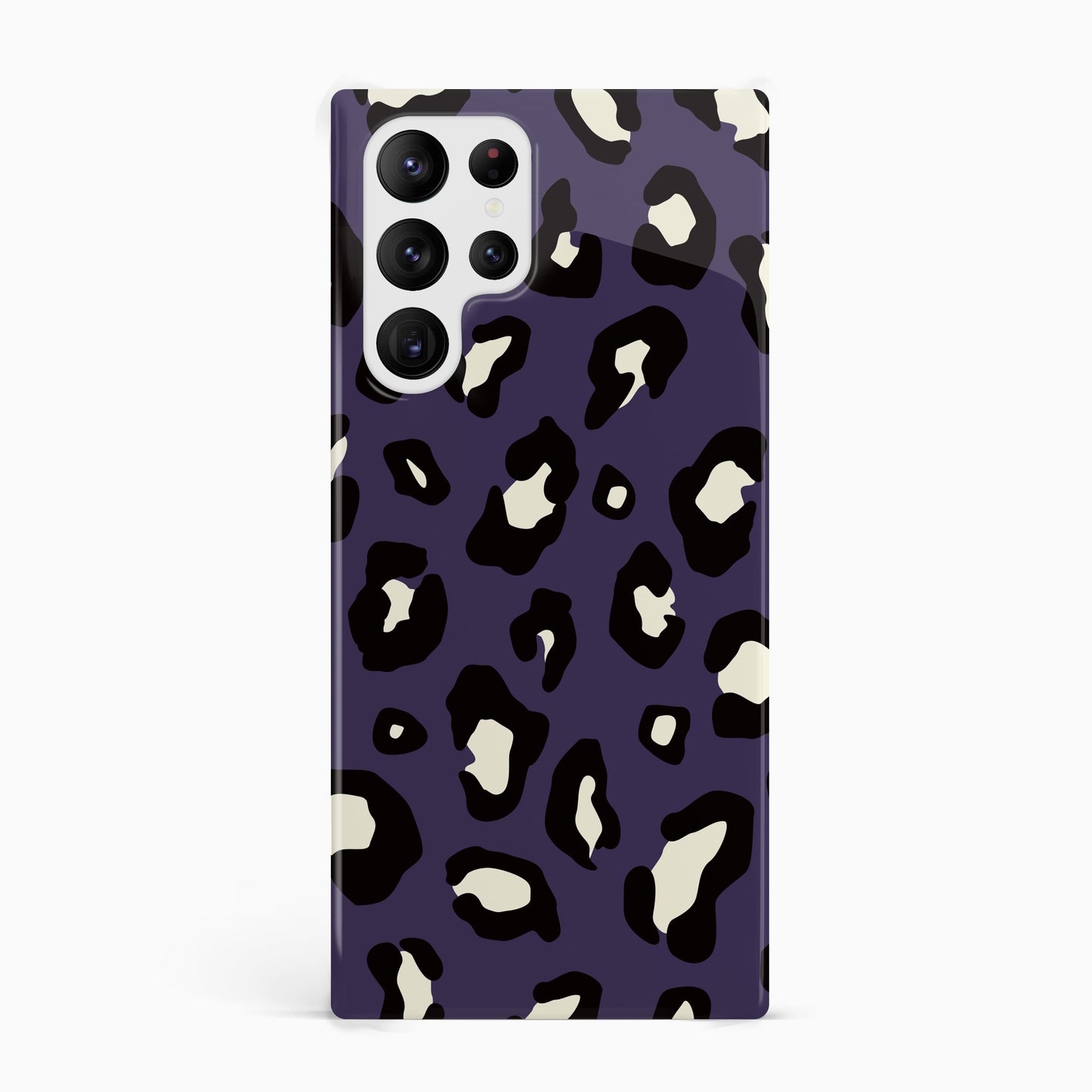 Dark Purple Leopard Print Spots Pattern Phone Case Samsung Galaxy S22 Ultra Phone Case