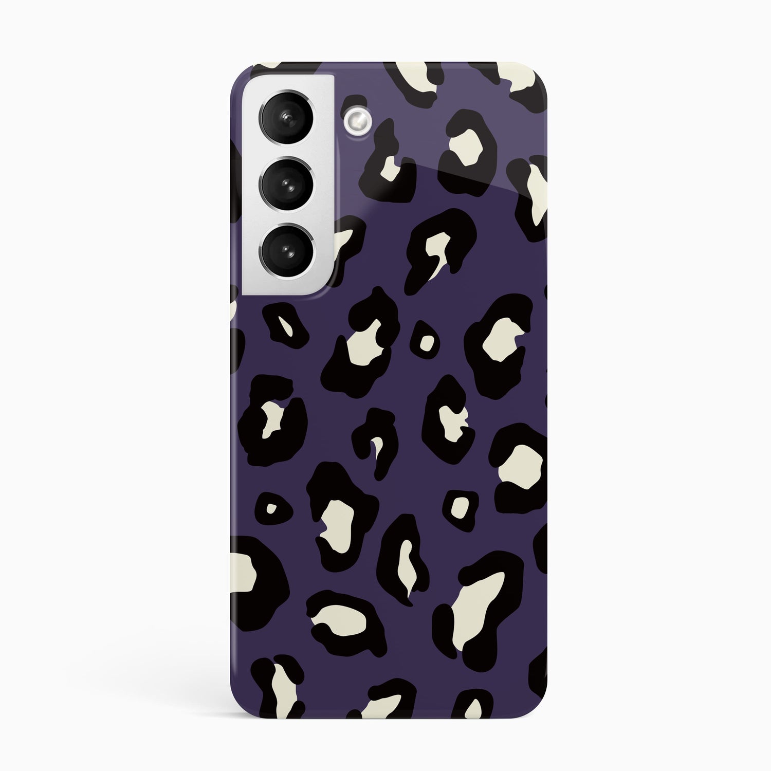 Dark Purple Leopard Print Spots Pattern Phone Case Samsung Galaxy S22 Phone Case