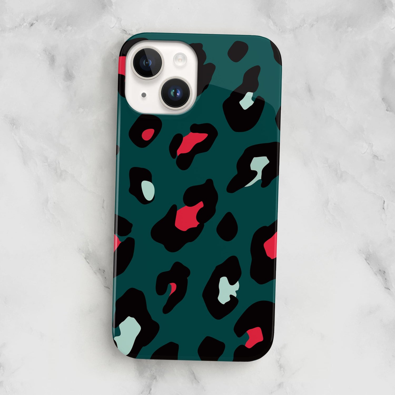 Green and Red Leopard Print Phone Case  Phone Case