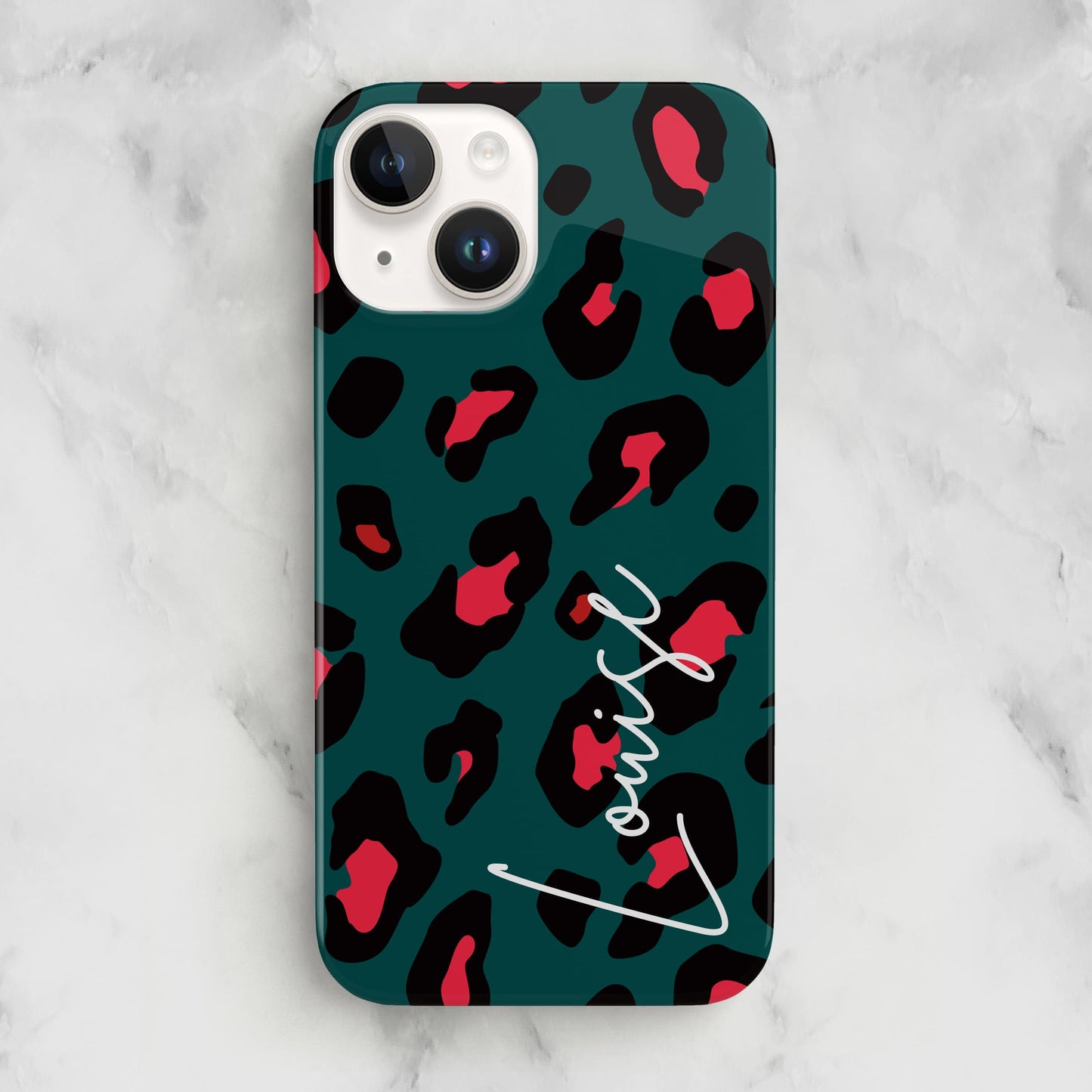 Personalised Forest Green Leopard Print Phone Case  Phone Case