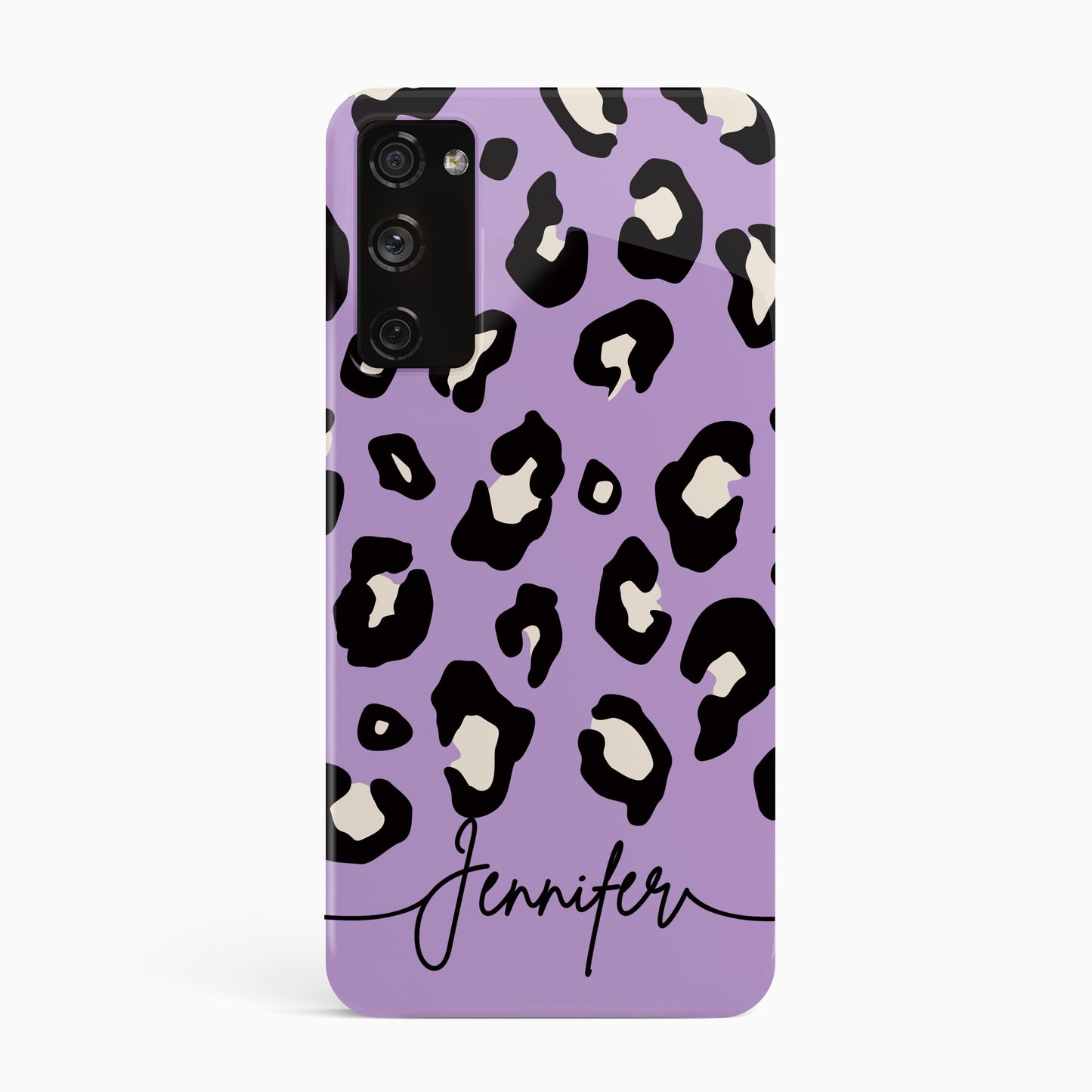 Custom Light Purple Leopard Print Phone Case Samsung Galaxy S20 Phone Case