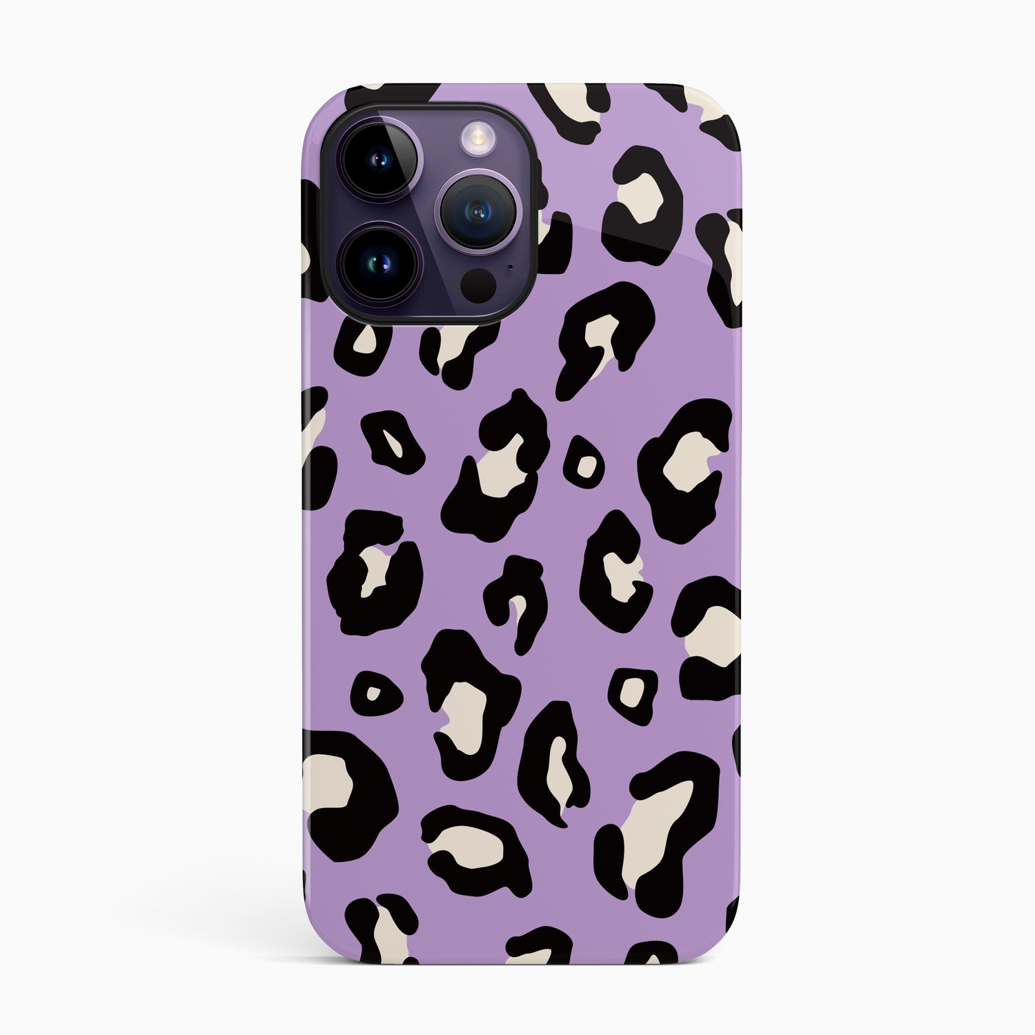 Lavender Purple Leopard Print Pattern Phone Case iPhone 14 Phone Case