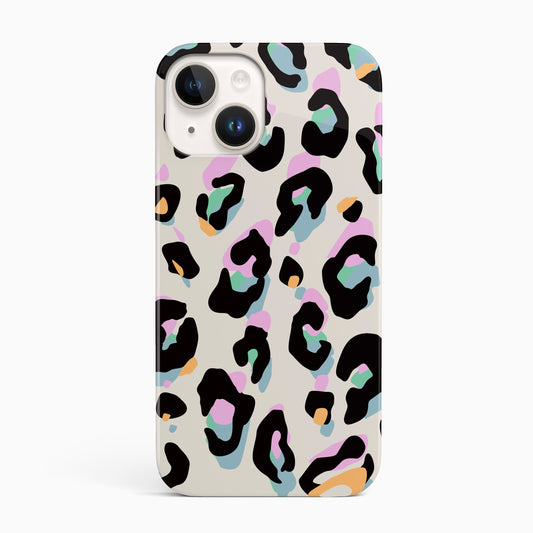 Multicolour Rainbow Leopard Print Phone Case iPhone 14 Phone Case