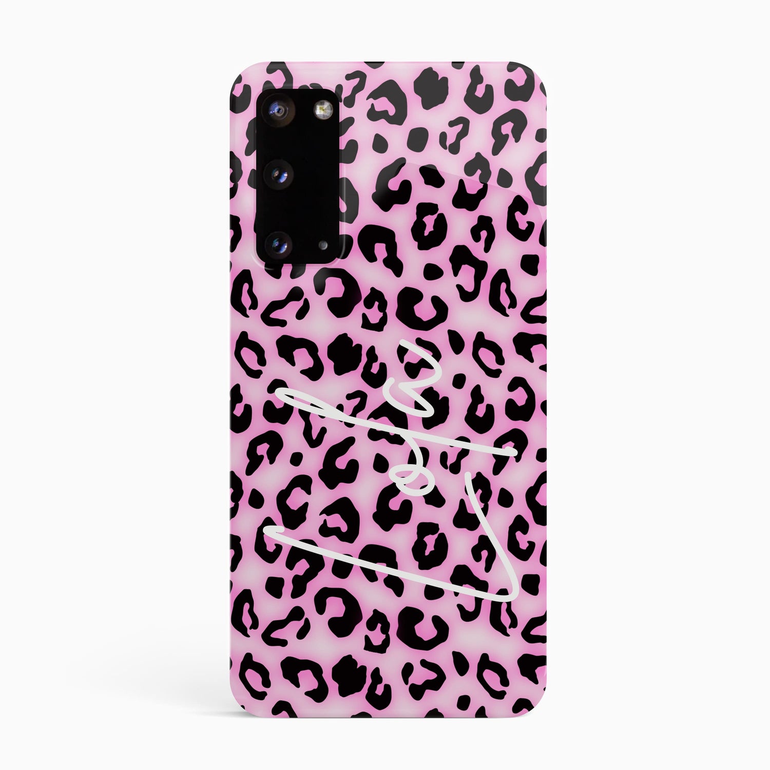 Personalised Pink Blush Leopard Print Phone Case Samsung Galaxy S20 Phone Case