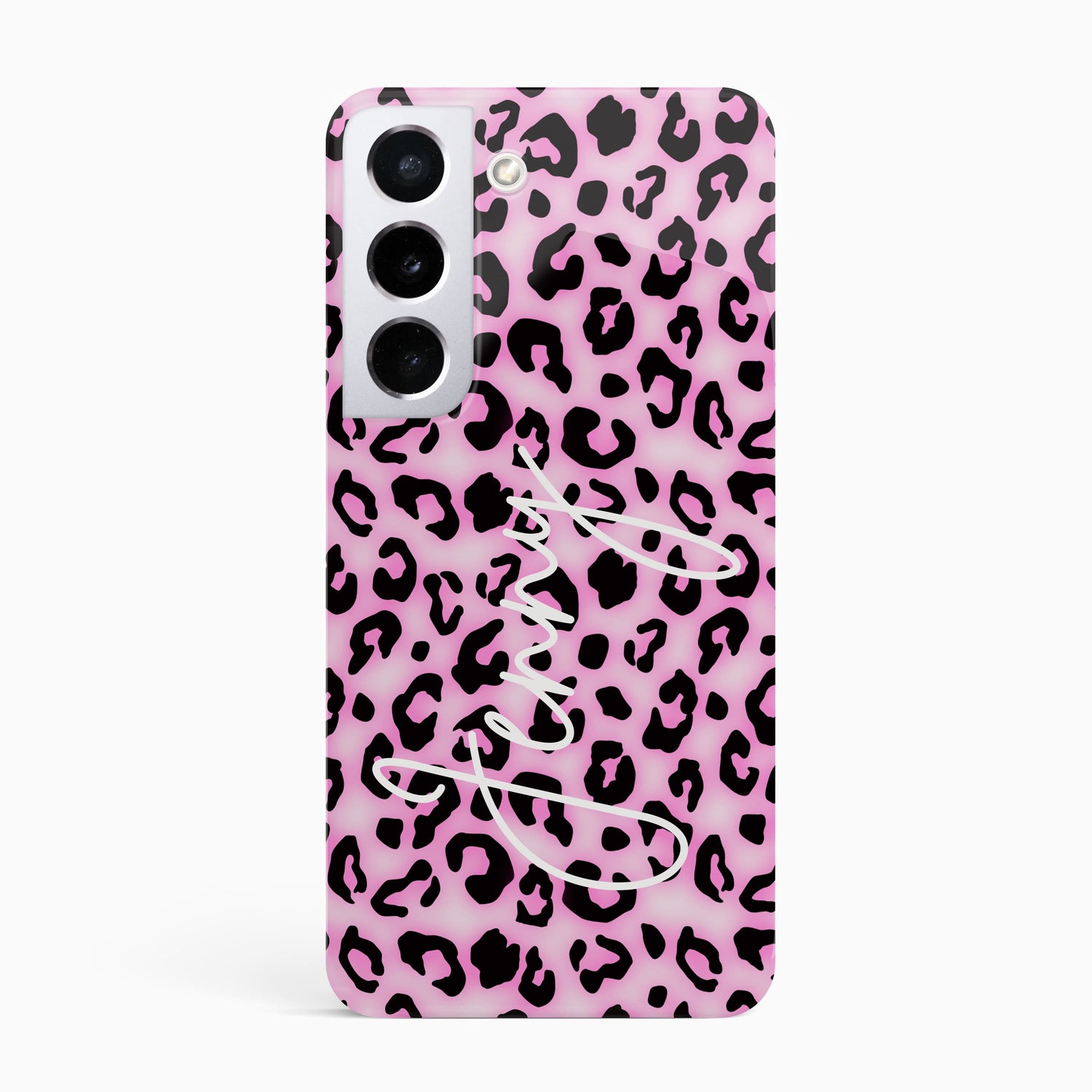 Personalised Pink Blush Leopard Print Phone Case Samsung Galaxy S22 Phone Case