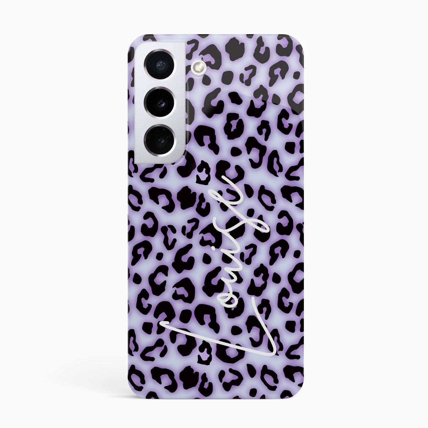 Personalised Purple Blush Leopard Print Phone Case Samsung Galaxy S22 Phone Case