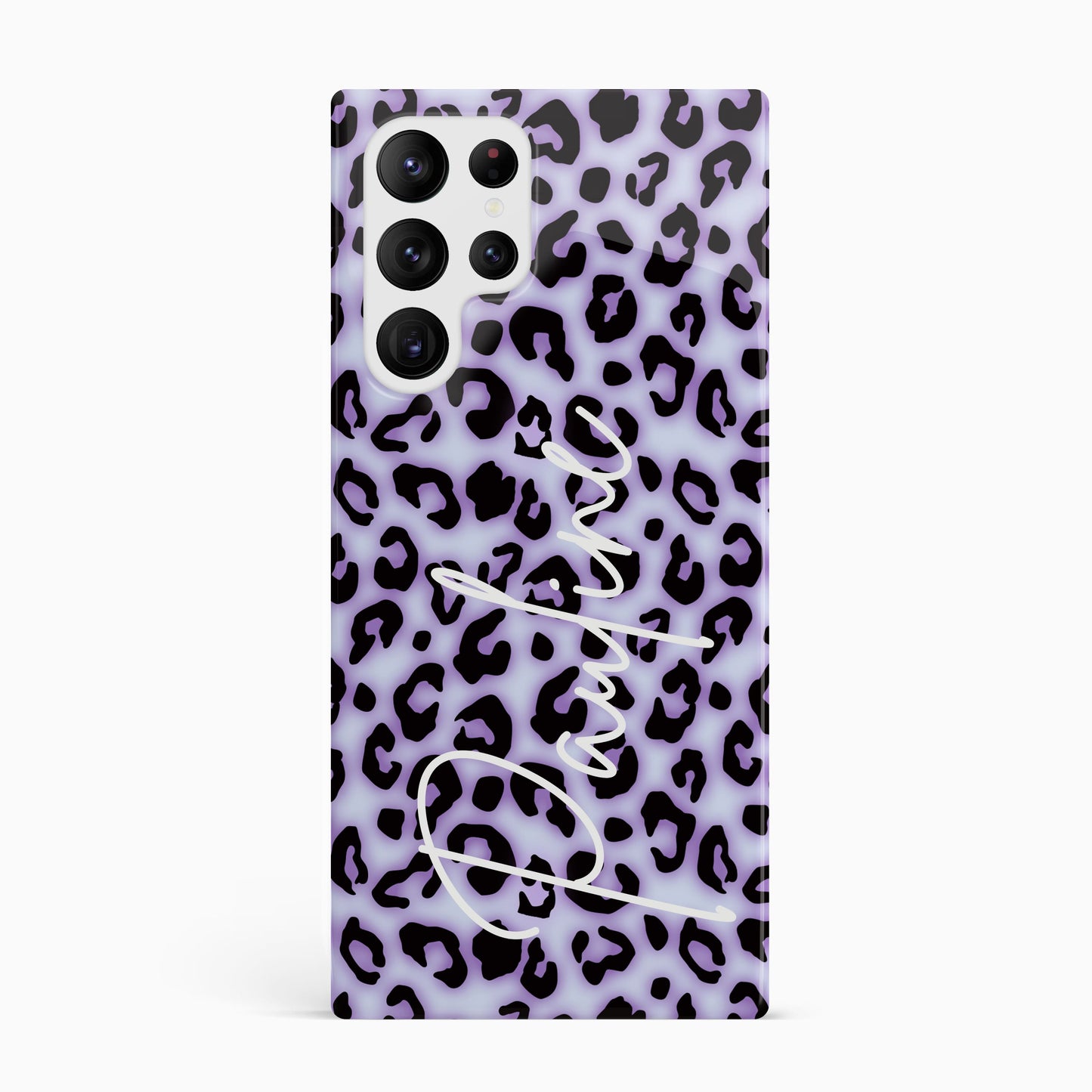 Personalised Purple Blush Leopard Print Phone Case Samsung Galaxy S22 Ultra Phone Case