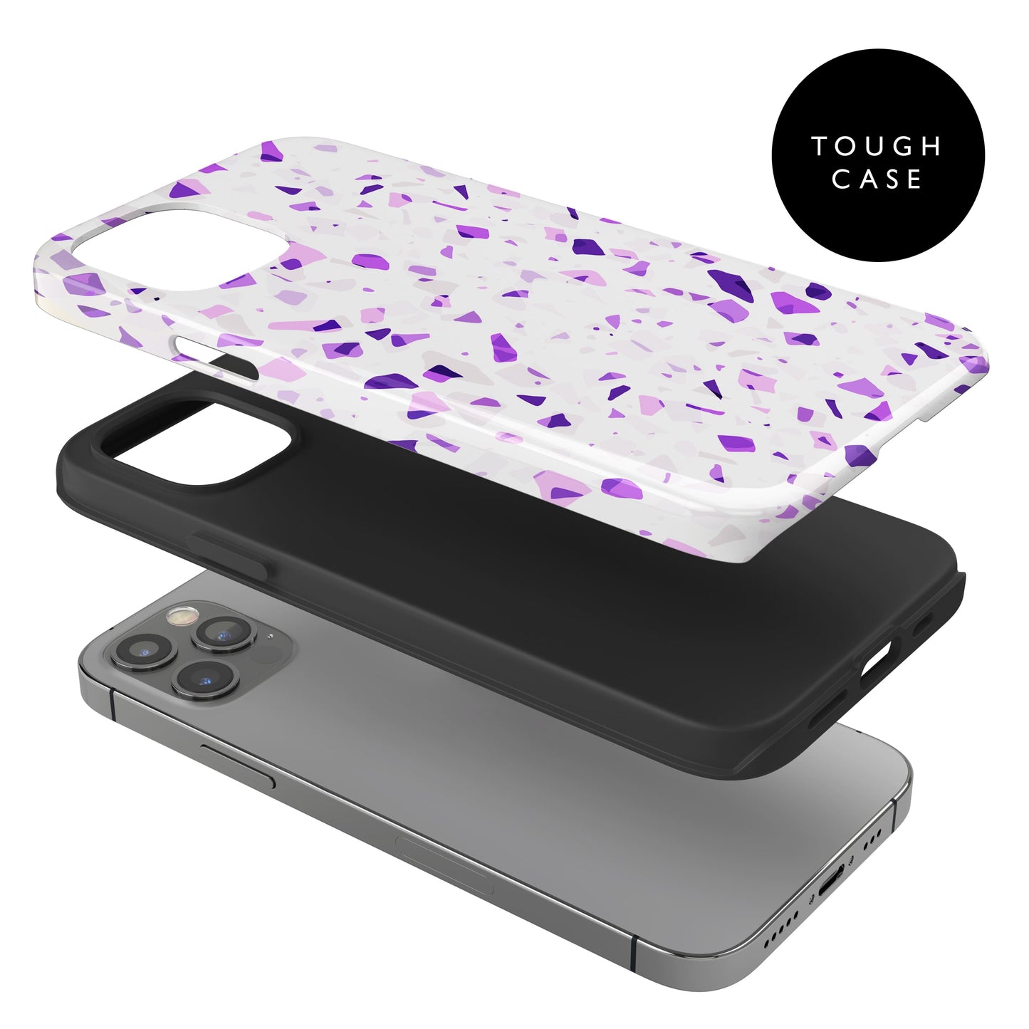 Purple Dazzle Terrazzo Pattern Phone Case  Phone Case