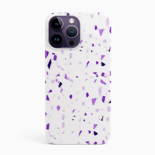 Purple Ice Terrazzo Pattern Phone Case iPhone 14 Pro Max Phone Case