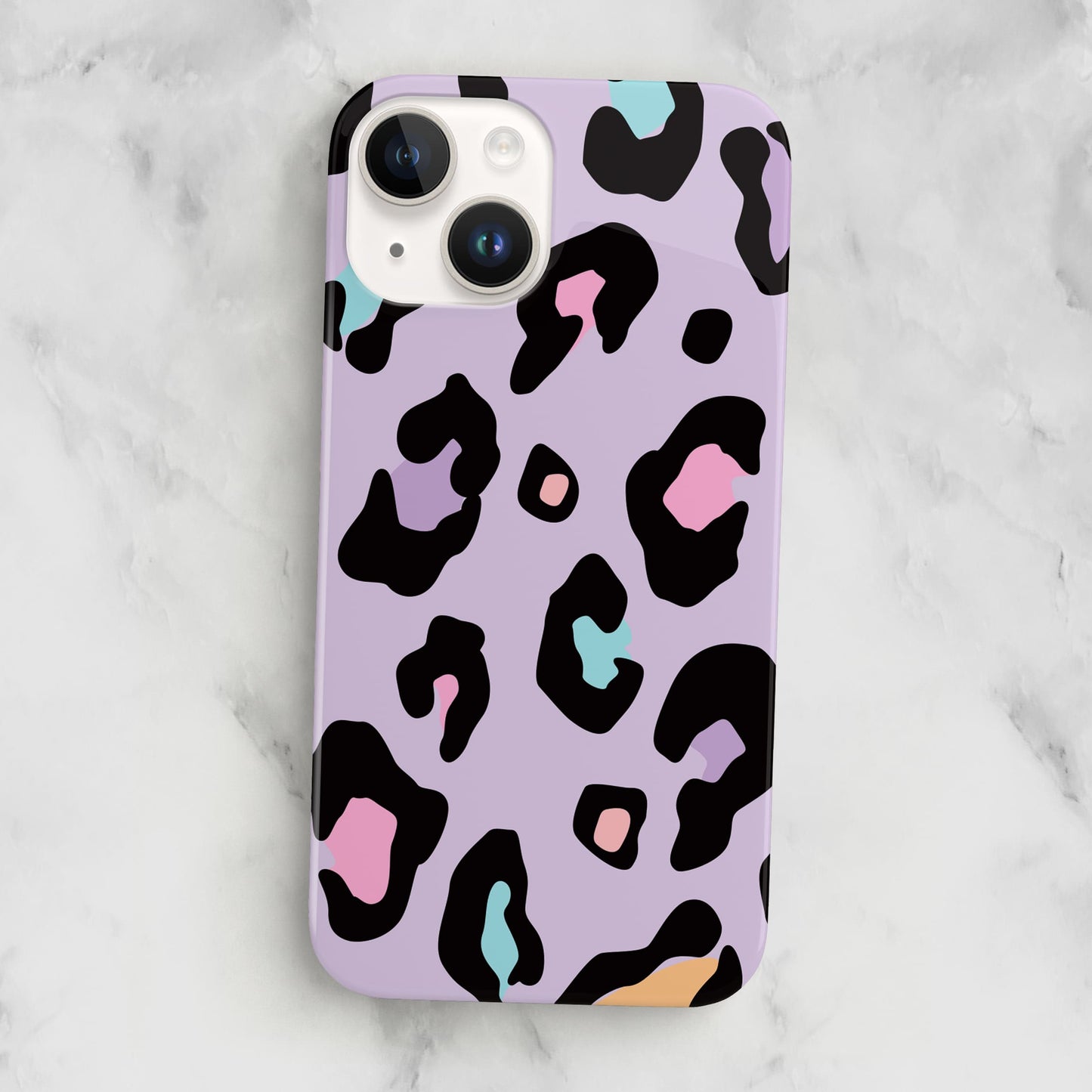 Purple Multicolour Leopard Print Phone Case  Phone Case