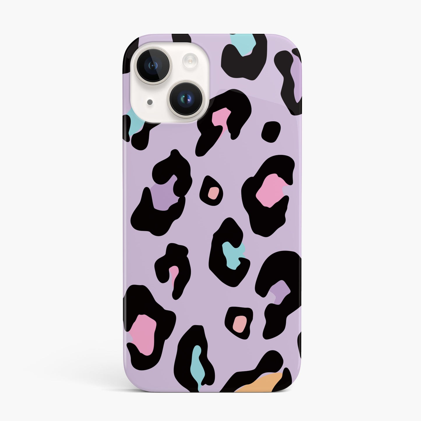 Purple Multicolour Leopard Print Phone Case iPhone 14 Phone Case