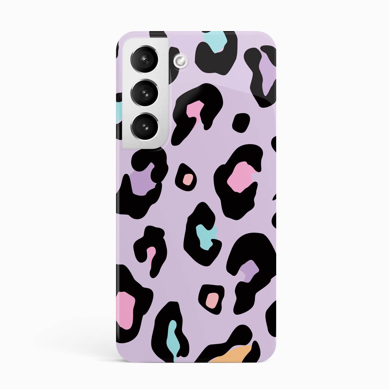 Purple Multicolour Leopard Print Phone Case Samsung Galaxy S22 Phone Case