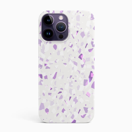 Purple Hues Terrazzo Pattern Phone Case iPhone 14 Phone Case