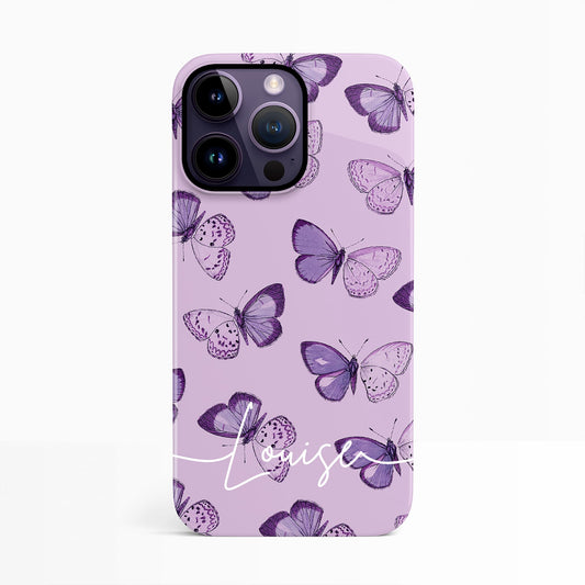Butterfly Pattern Personalised Case iPhone 16 Phone Case
