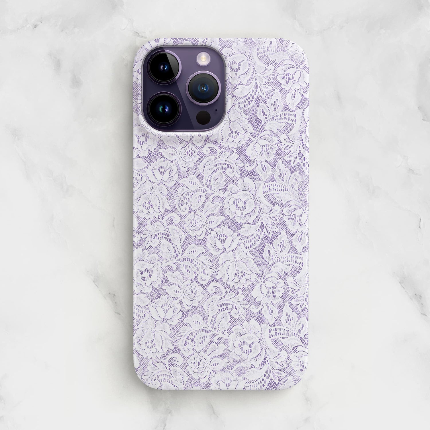 Retro Purple Lace Print Phone Case  Phone Case