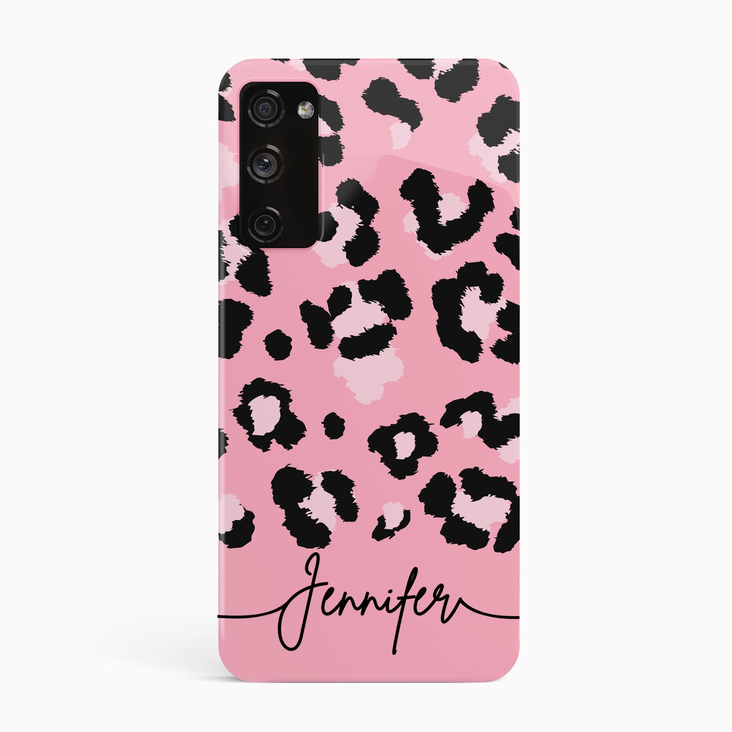 Baby Pink Leopard Print Personalised Phone Case Samsung Galaxy S20 Phone Case