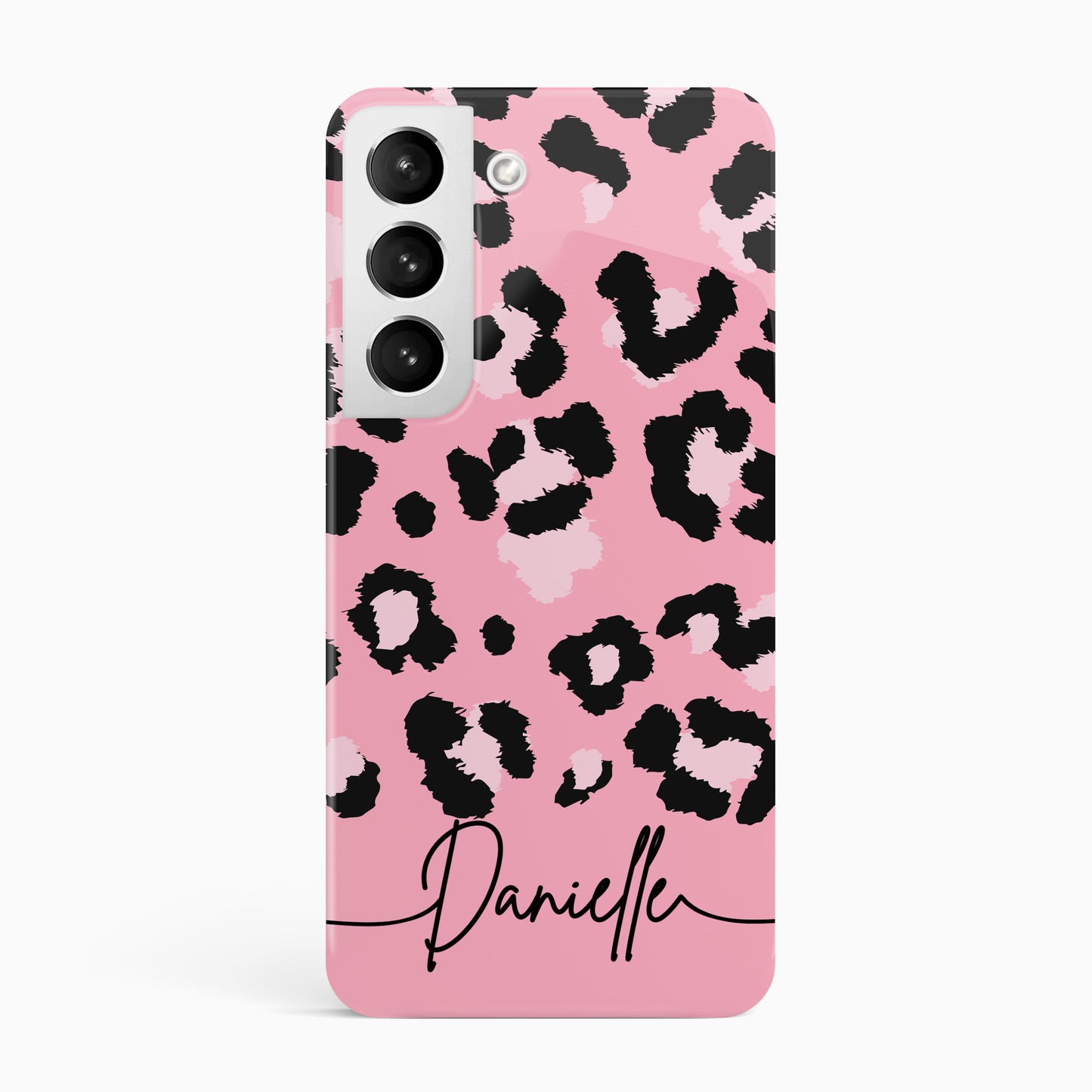Baby Pink Leopard Print Personalised Phone Case Samsung Galaxy S22 Phone Case